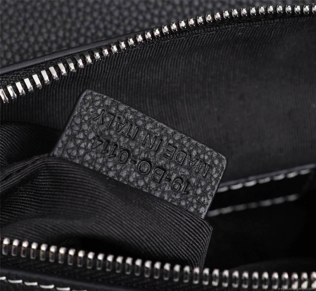 Dior 1ADPO093 Saddle Men Bag Grained Calfskin Black