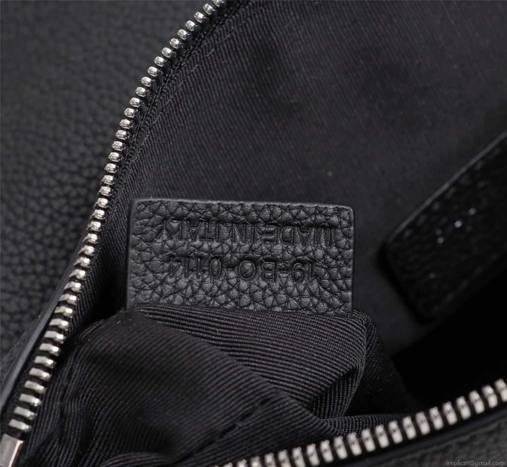 Dior 1ADPO093 Saddle Men Bag Grained Calfskin Black