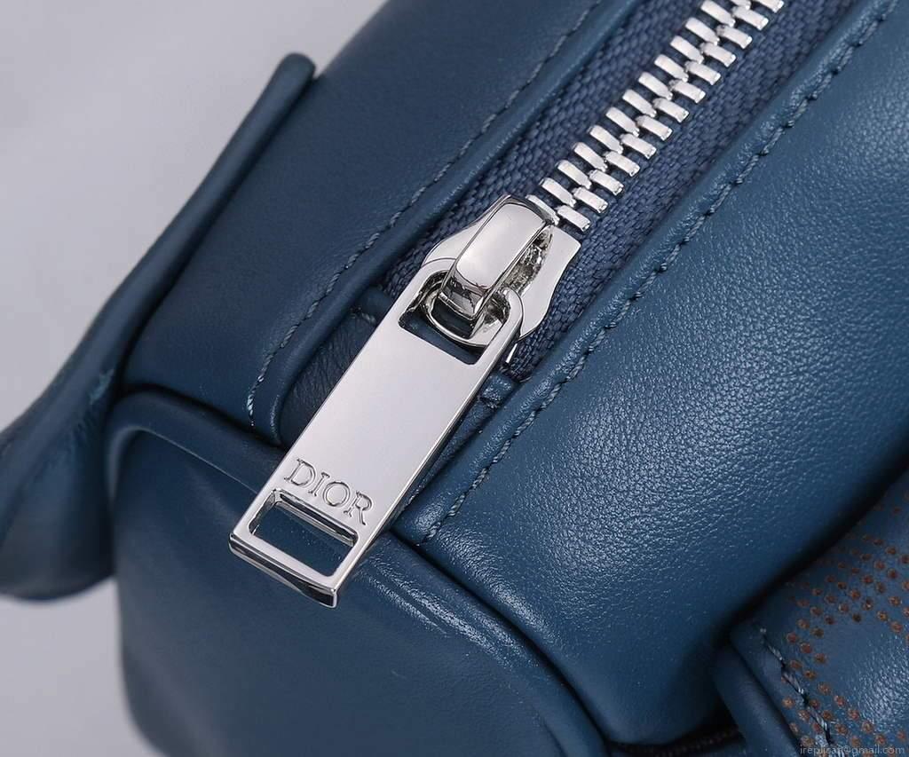 Dior 1ADPO223 Saddle Belt Bag Leather Blue