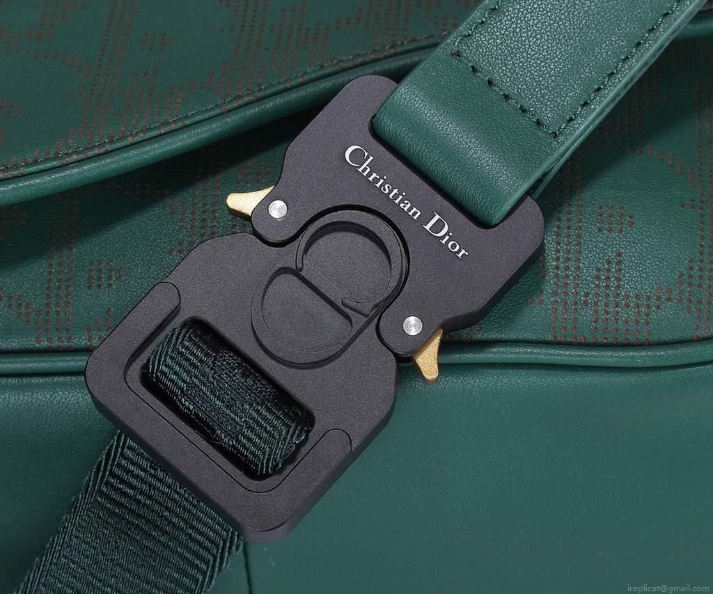 Dior 1ADPO223 Saddle Belt Bag Leather Green