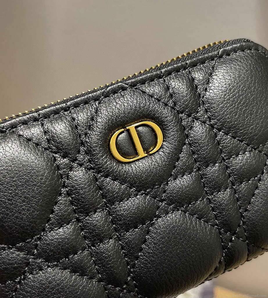 Dior Caro Mini zipper clutch 5087 Black