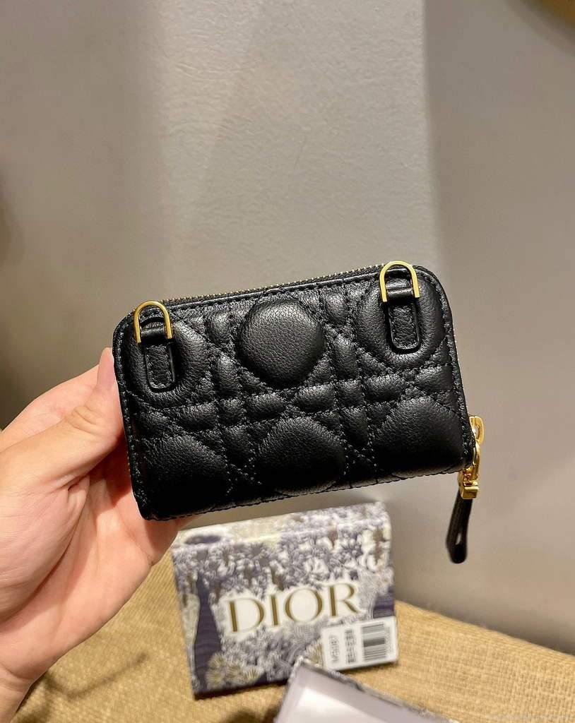 Dior Caro Mini zipper clutch 5087 Black