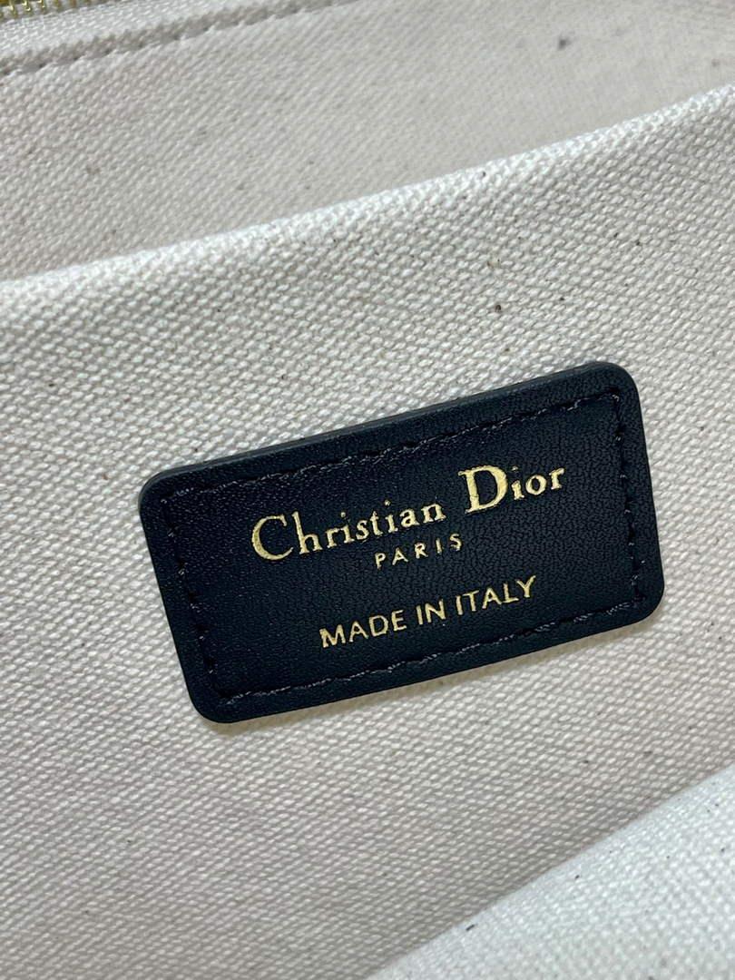 Dior M1286 Large Book Tote Black Perforated and Embossed Oblique Calfskin