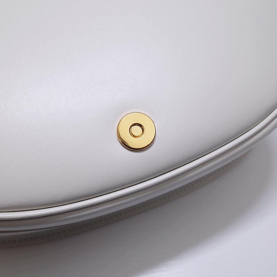 Dior M9320 Large Bobby Bag white Box Calfskin with Blue Oblique Strap
