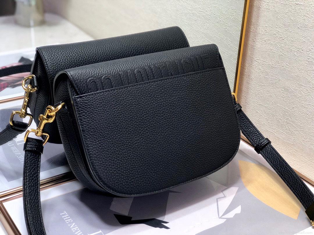Dior M9319 Medium Bobby Bag Black Grained Calfskin