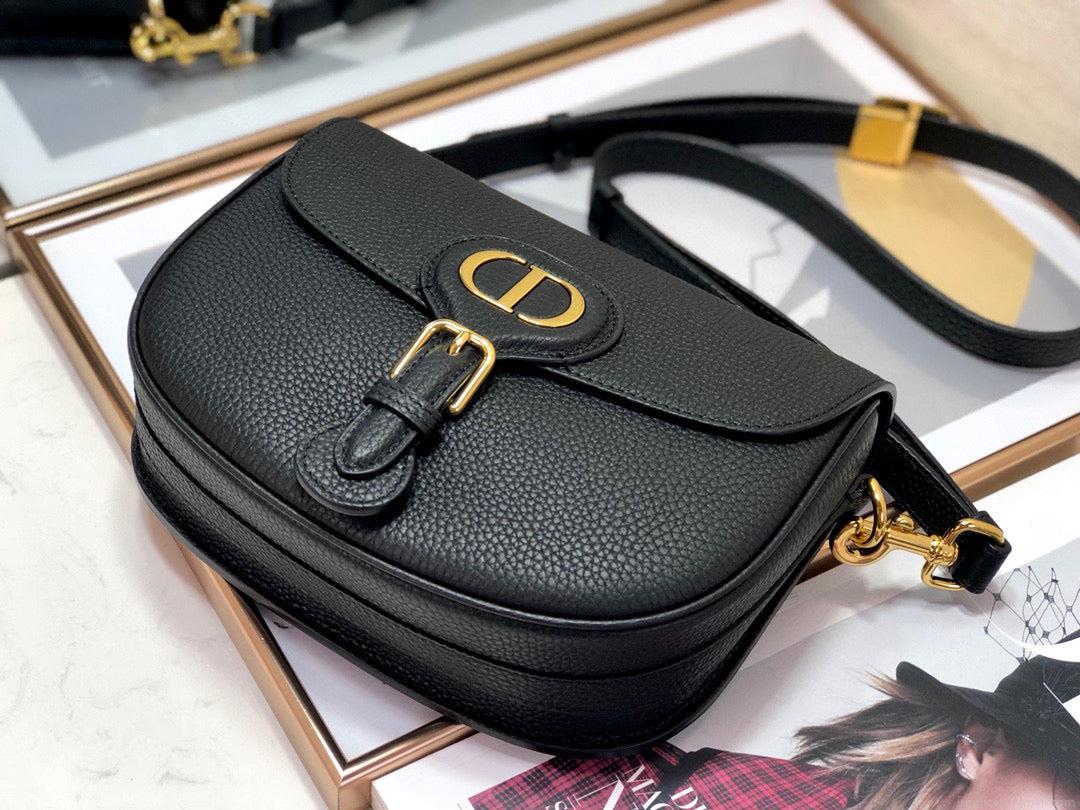 Dior M9319 Medium Bobby Bag Black Grained Calfskin