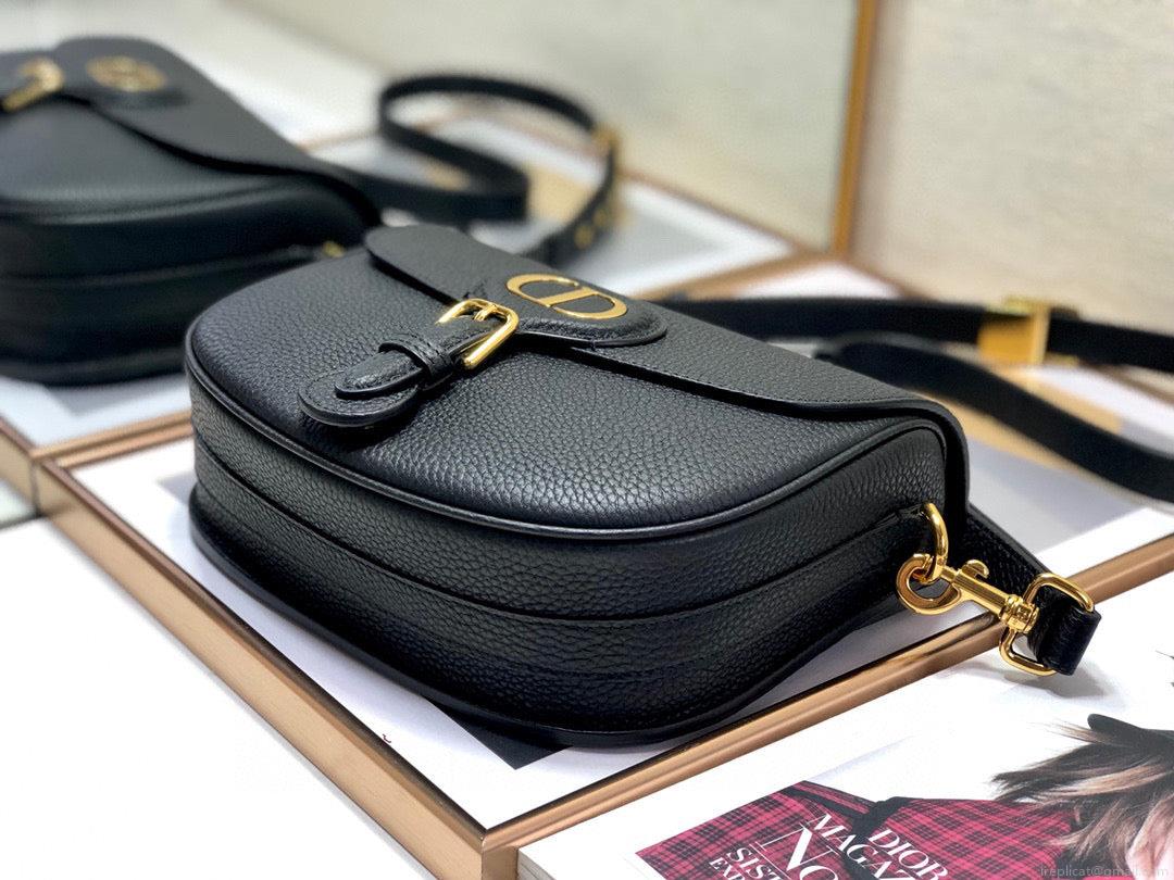 Dior M9319 Medium Bobby Bag Black Grained Calfskin