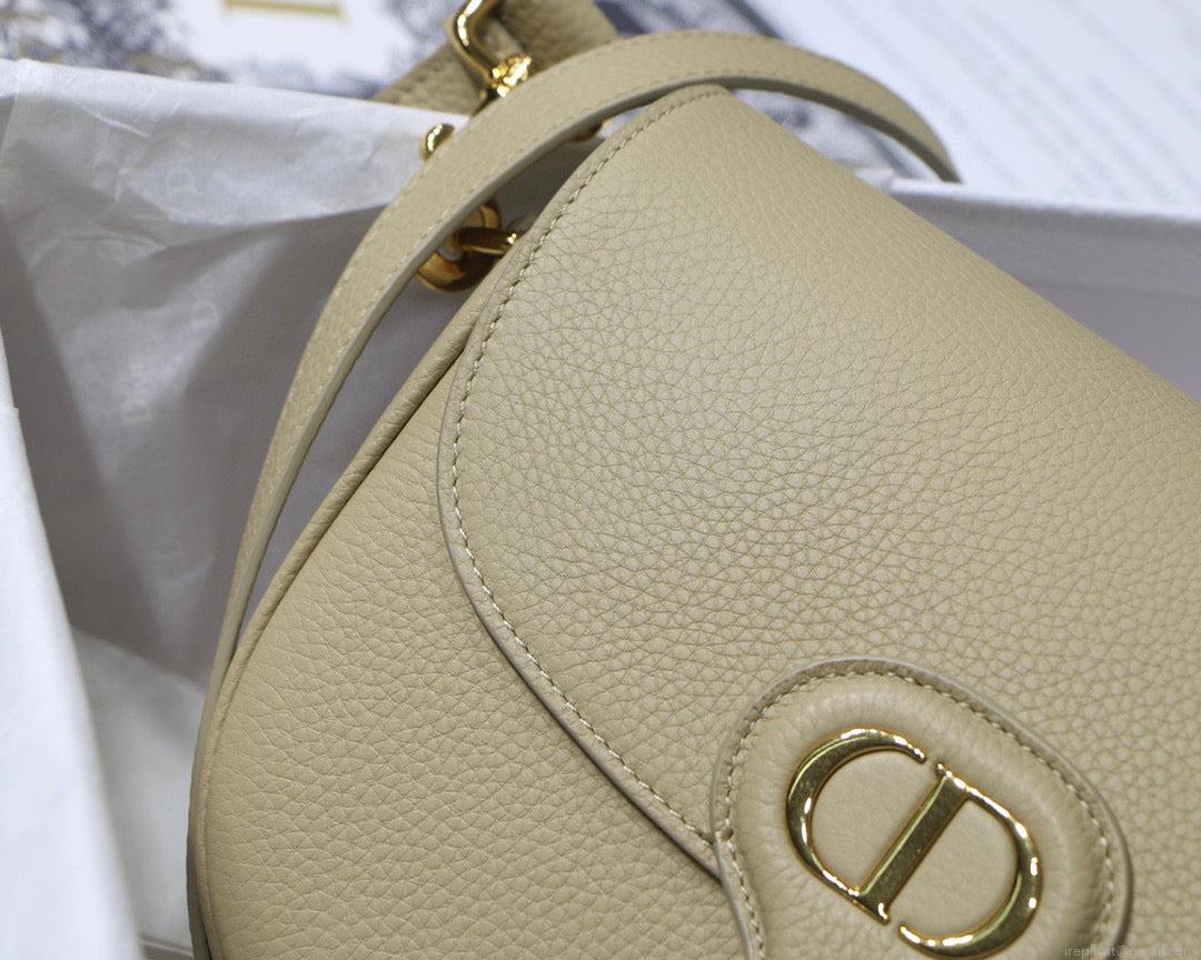 Dior M9319 Medium Bobby Bag Beige Grained Calfskin