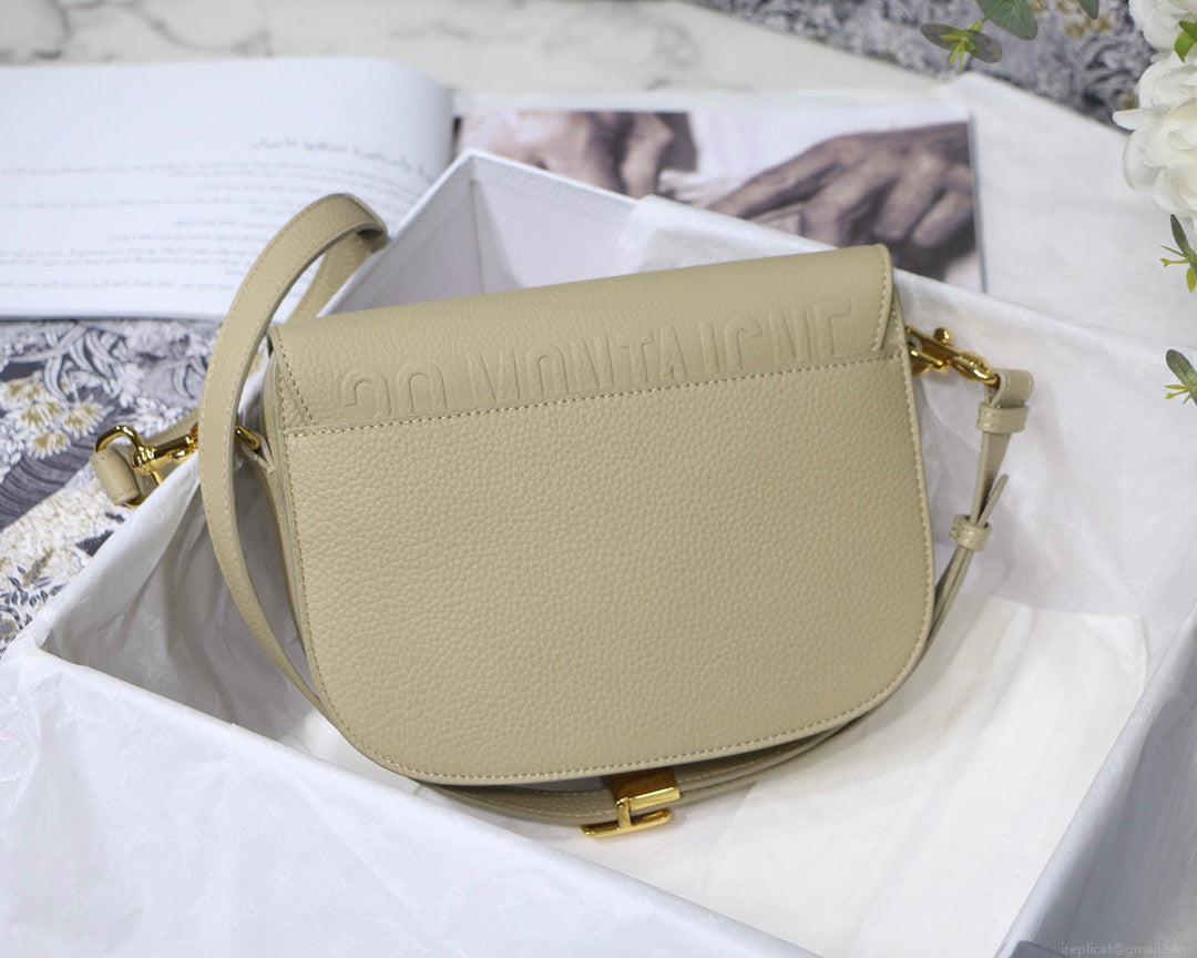Dior M9319 Medium Bobby Bag Beige Grained Calfskin
