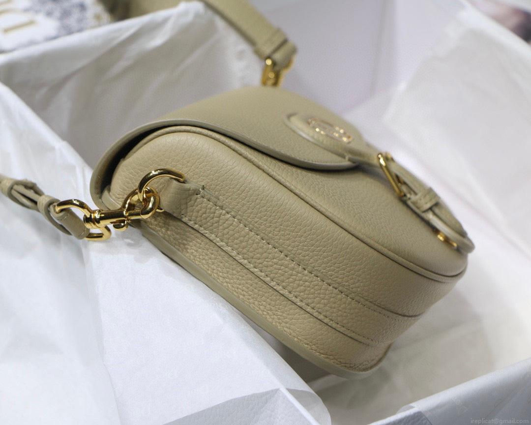 Dior M9319 Medium Bobby Bag Beige Grained Calfskin