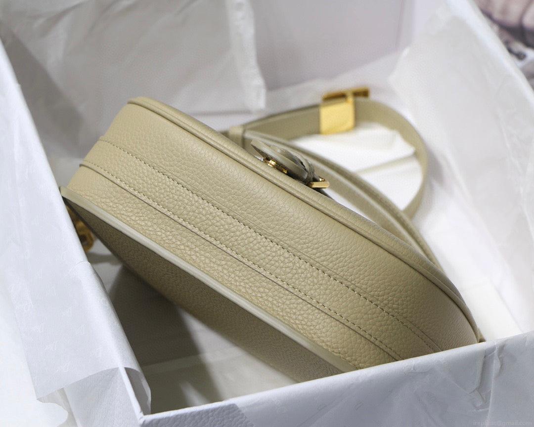 Dior M9319 Medium Bobby Bag Beige Grained Calfskin