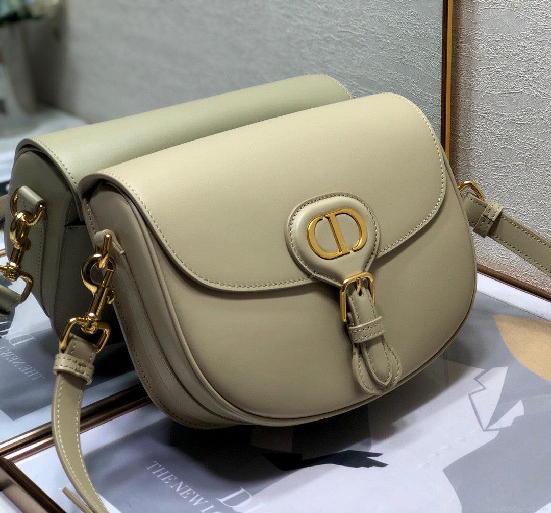 Dior M9319 Medium Bobby Bag Beige Gray Box Calfskin