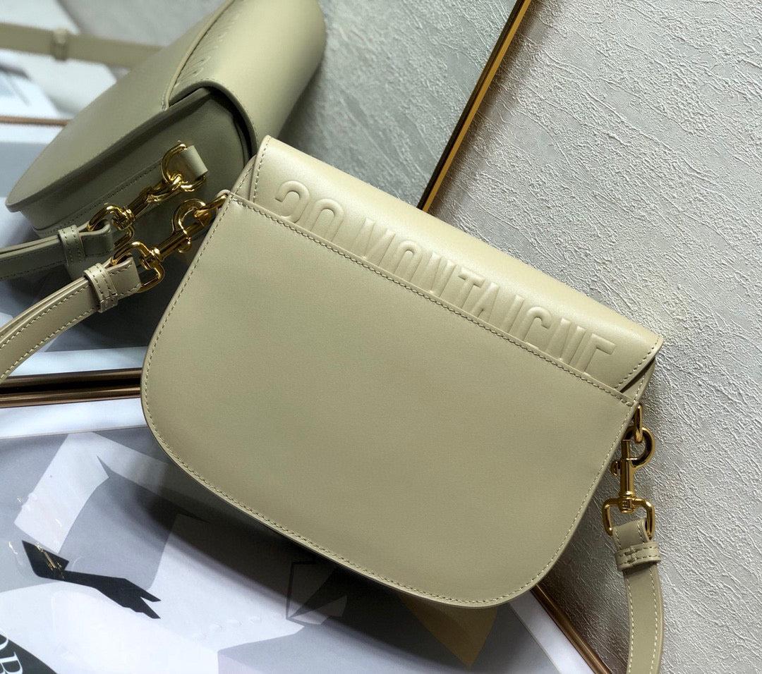 Dior M9319 Medium Bobby Bag Beige Gray Box Calfskin