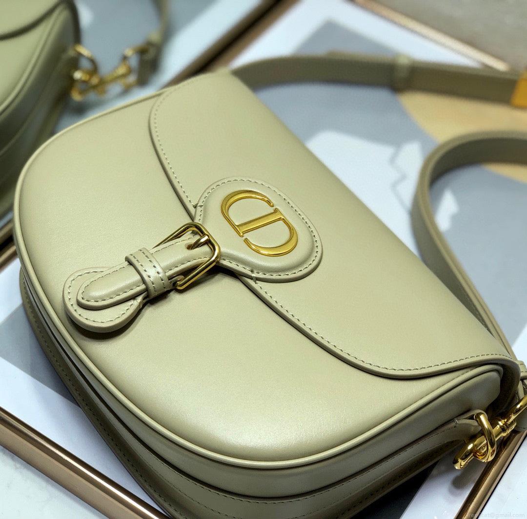 Dior M9319 Medium Bobby Bag Beige Gray Box Calfskin