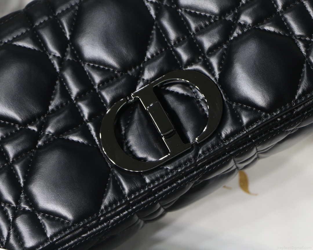 Dior M9242 Medium Quilted Macrocannage Calfskin Black