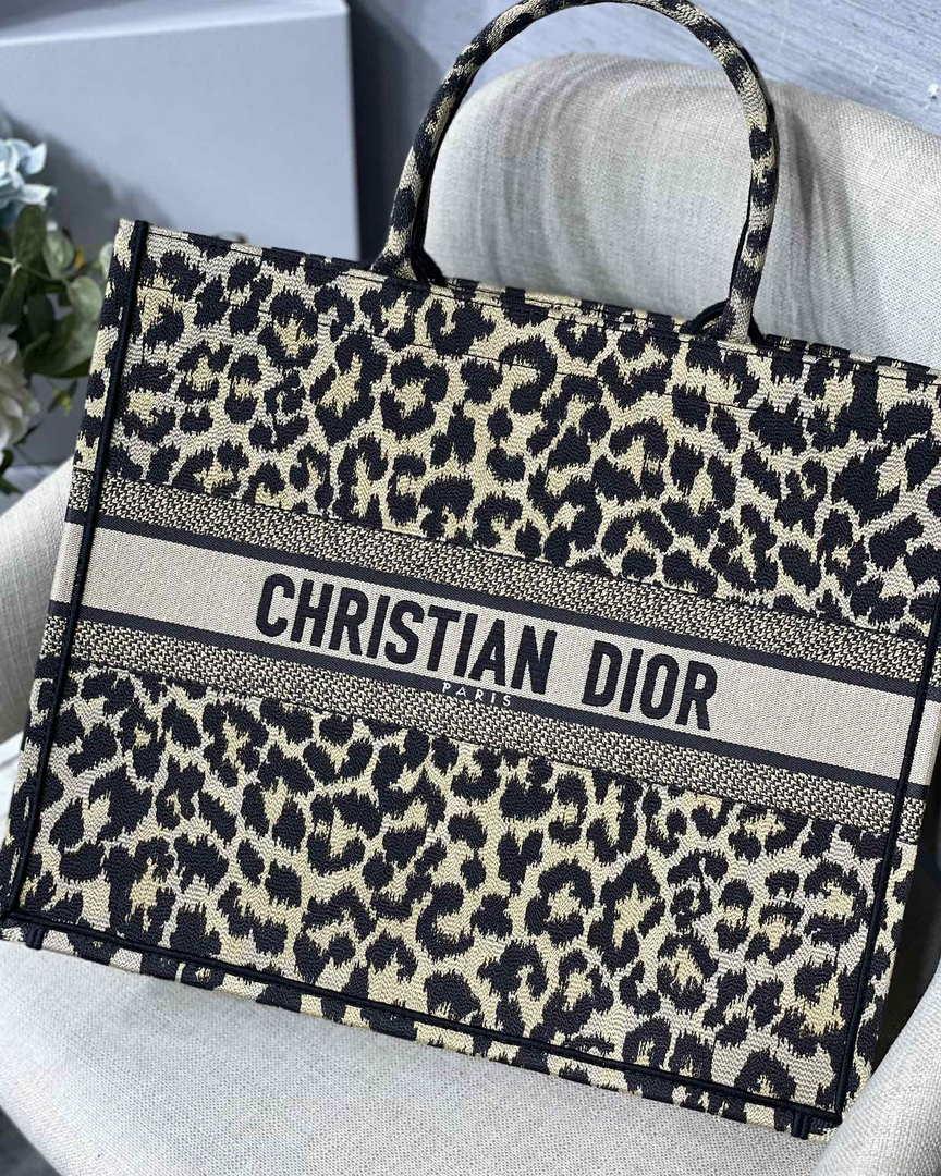 Dior M1286 Large Book Tote Beige Mizza Multicolor Embroidery