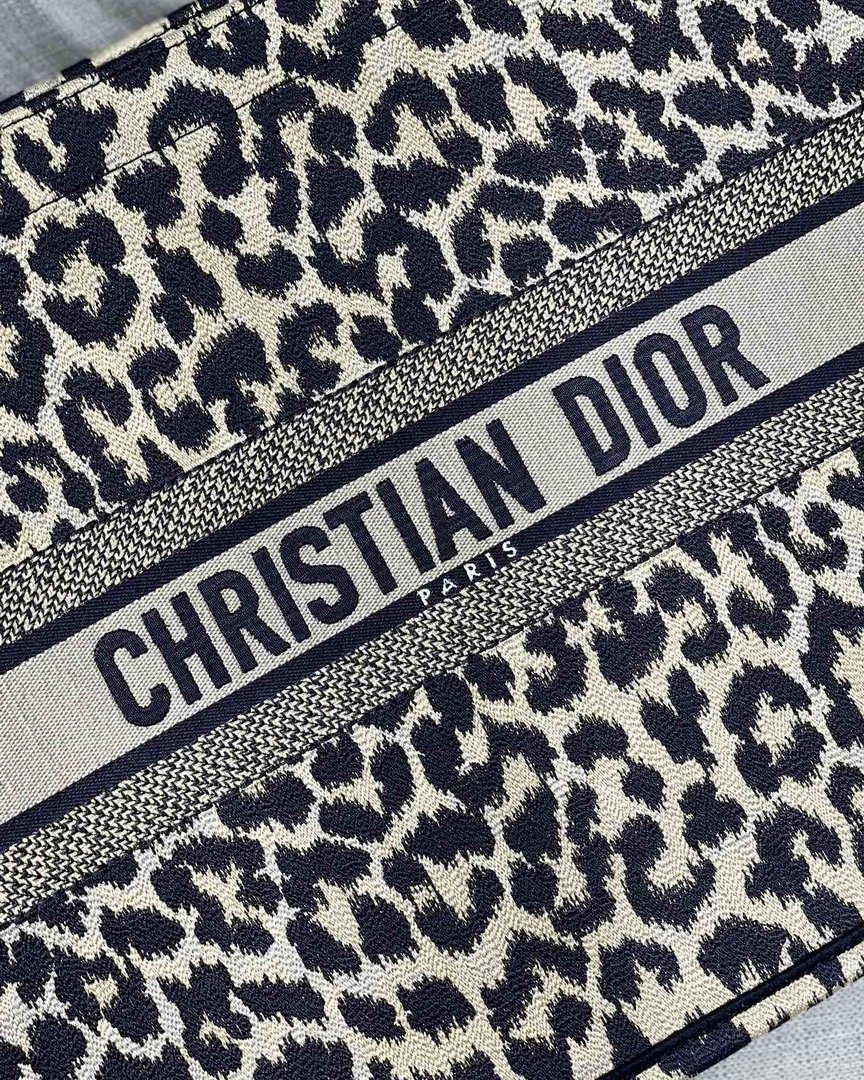 Dior M1286 Large Book Tote Beige Mizza Multicolor Embroidery