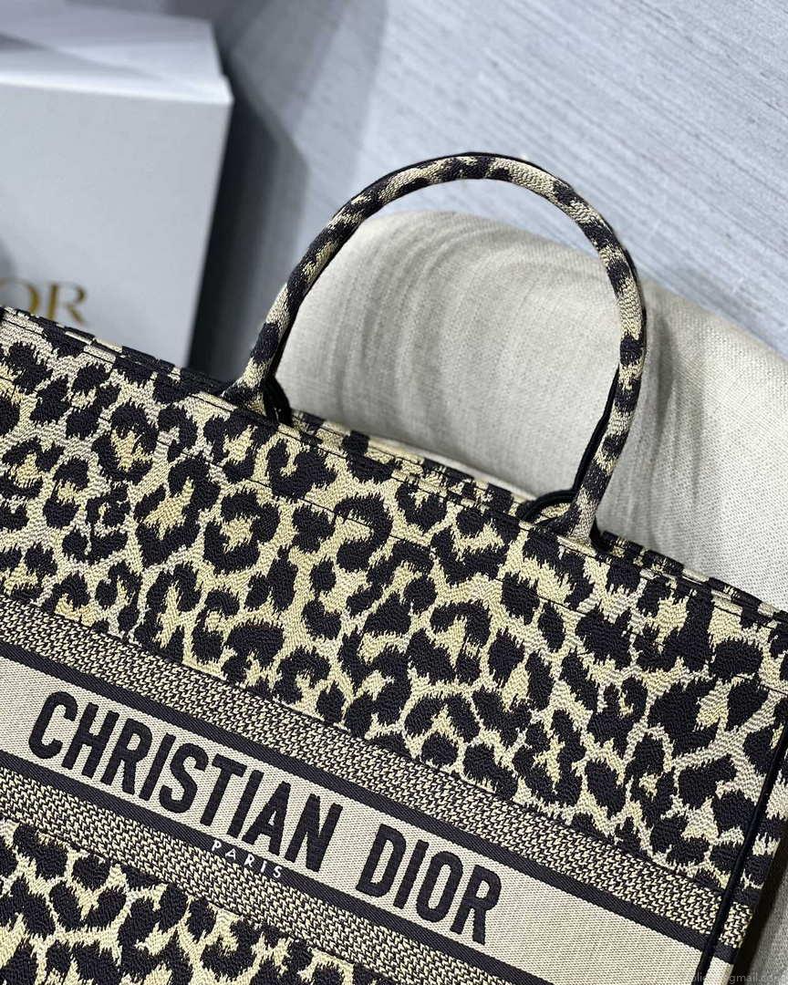 Dior M1286 Large Book Tote Beige Mizza Multicolor Embroidery