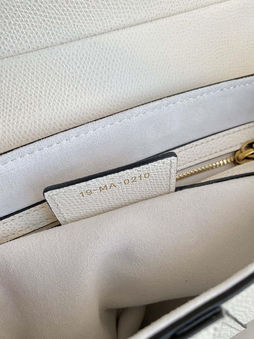 Dior M0455 Saddle Bag With Strap White Grained Calfskin