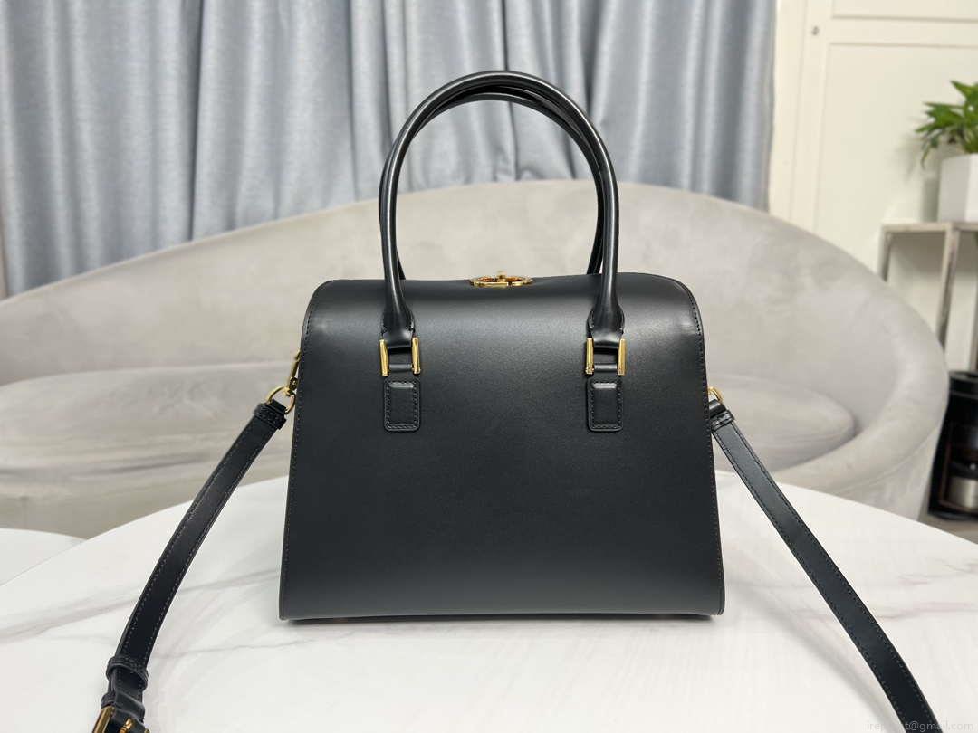 Dior M8675 Medium Boston bag Black box Calfskin