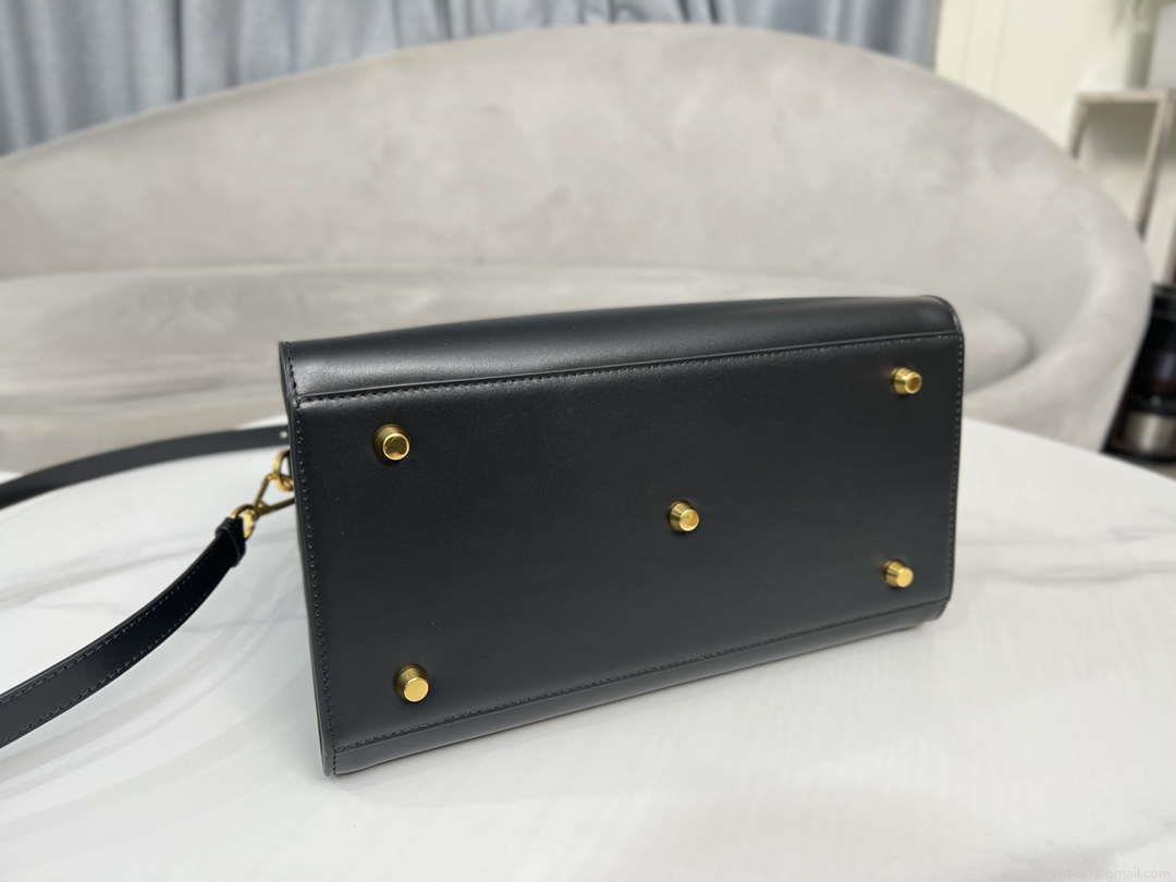 Dior M8675 Medium Boston bag Black box Calfskin