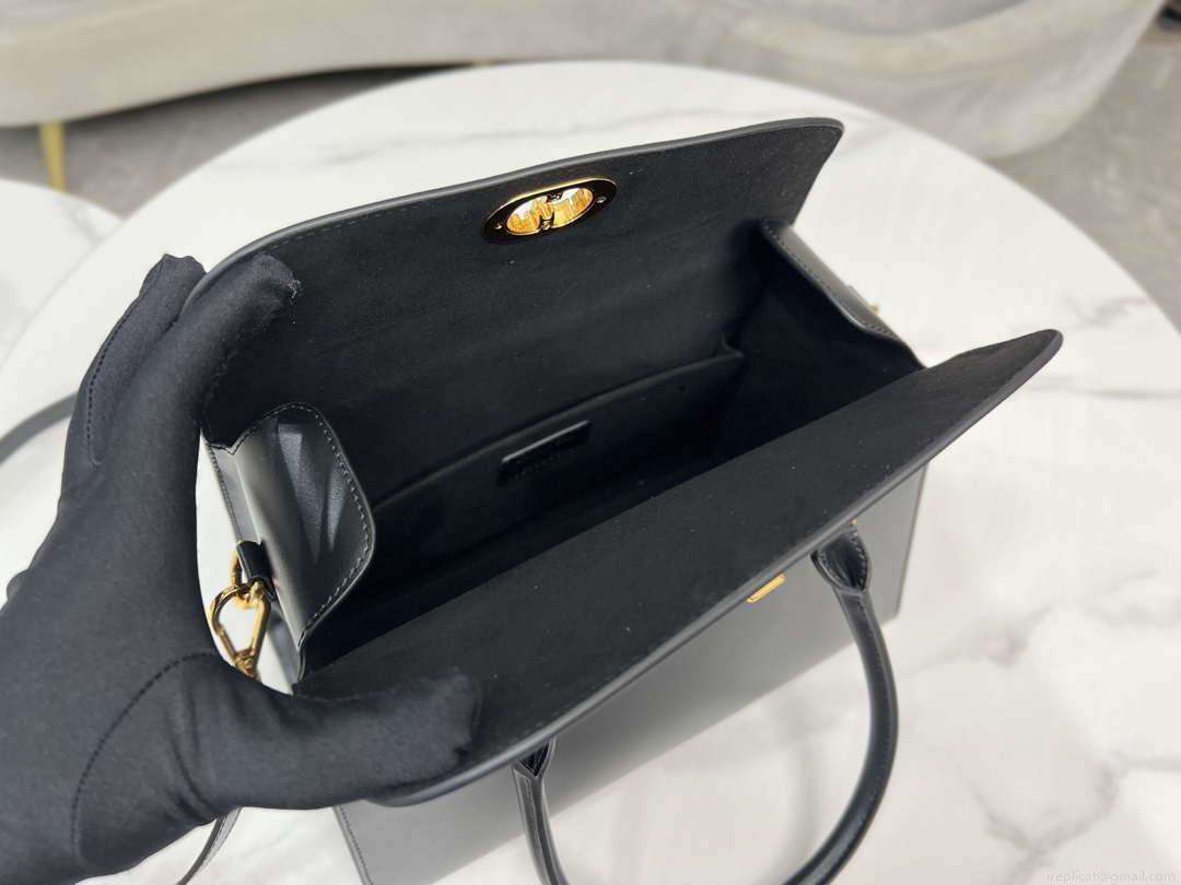 Dior M8675 Medium Boston bag Black box Calfskin