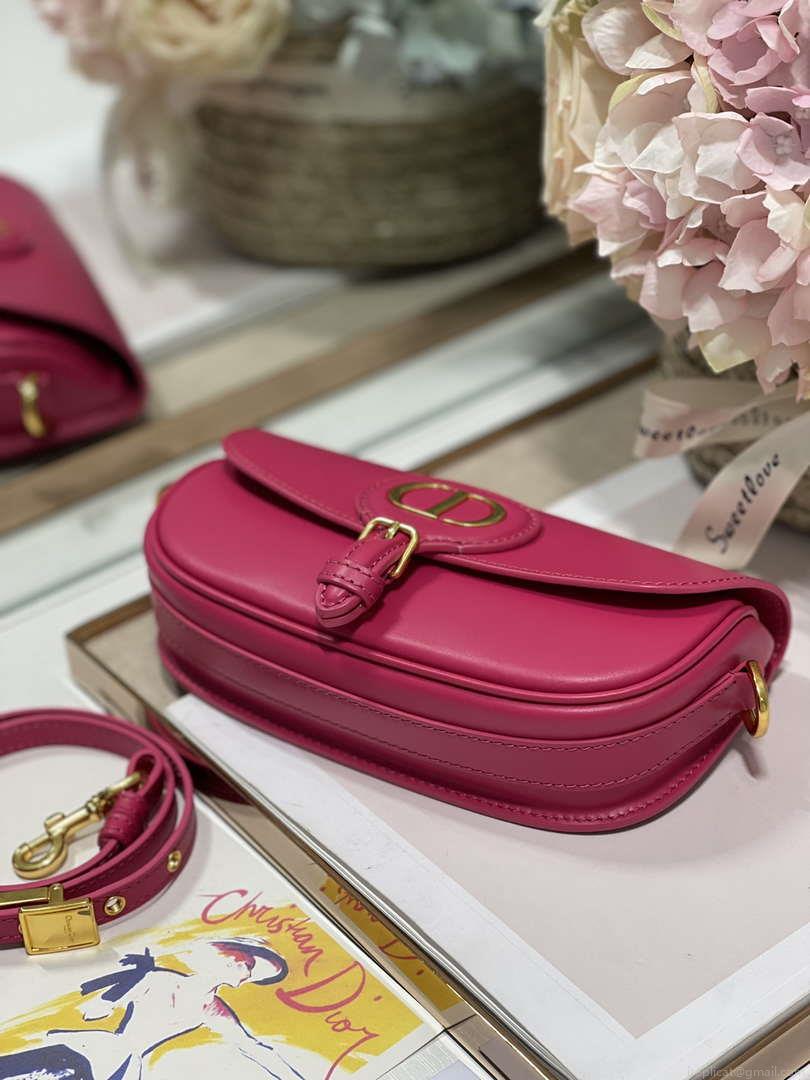 Dior M9317S Crossbody Small Bobby EAST-WEST Bag Smooth Calfskin Rose Red