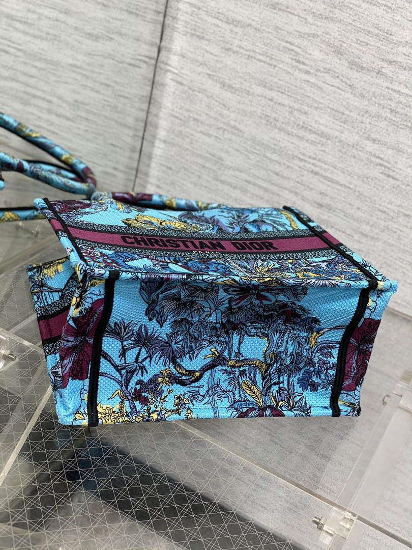 Dior M1265 Small Book Tote Toile de Jouy Sauvage Embroidery M9612