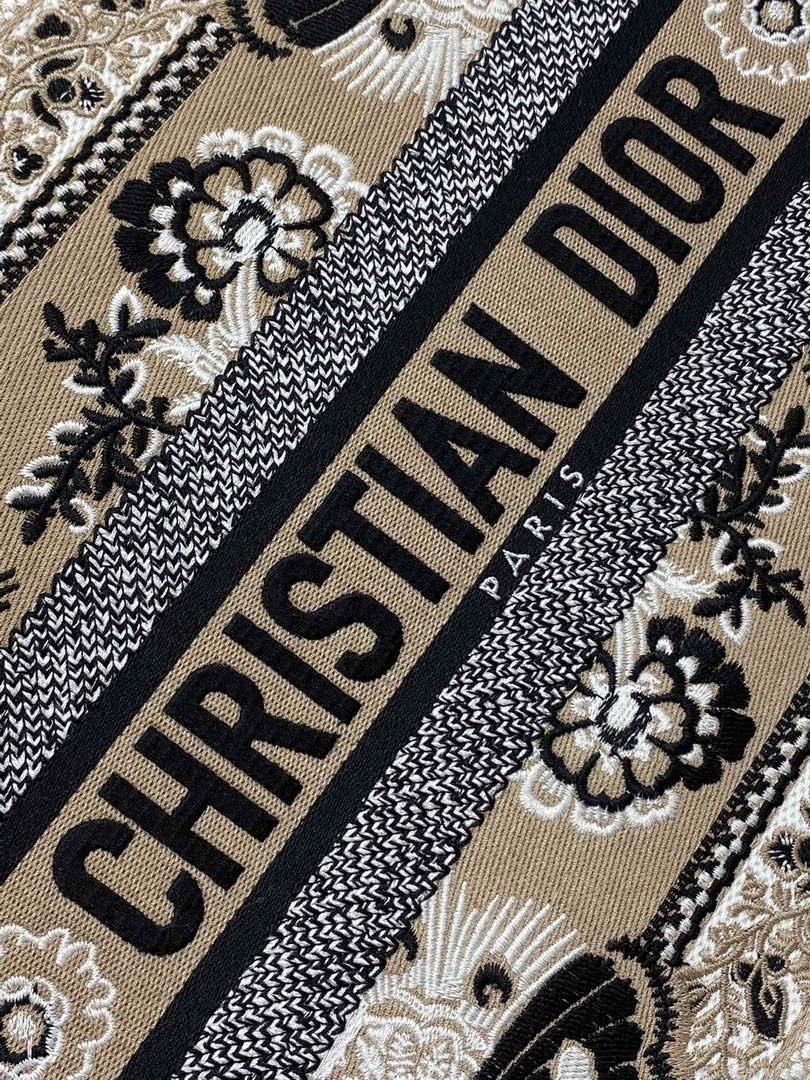 Dior M1296 Book Tote Medium Blue and White Butterfly Bandana Embroidery M100