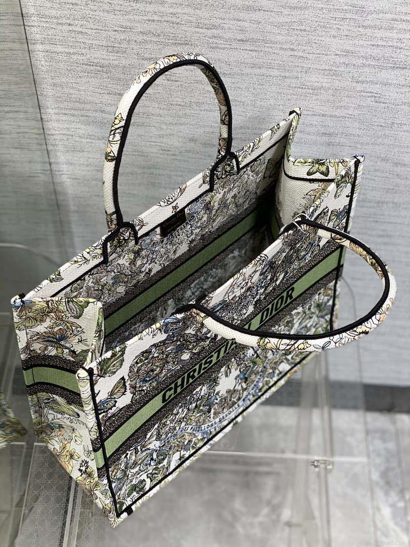 Dior M1286 Large Book Tote Butterfly Bandana Embroidery M105