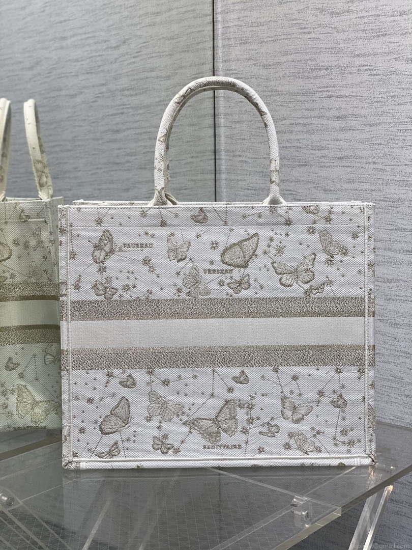 Dior M1286 Large Book Tote Butterfly Bandana Embroidery M109