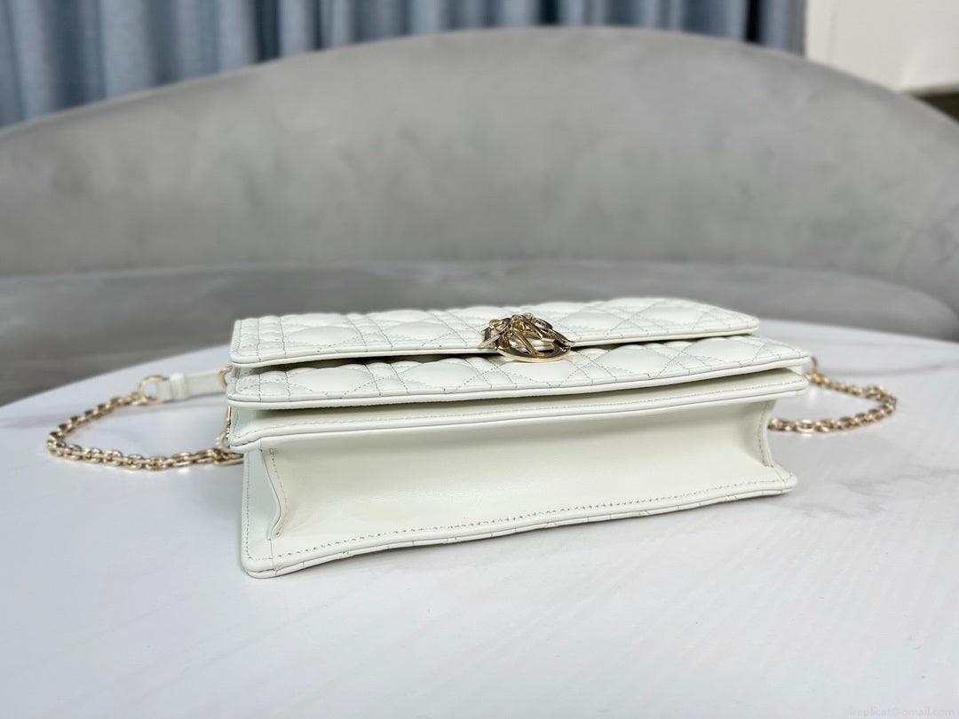 Dior M0997 My Dior Top Handle Bag Latte Cannage Lambskin