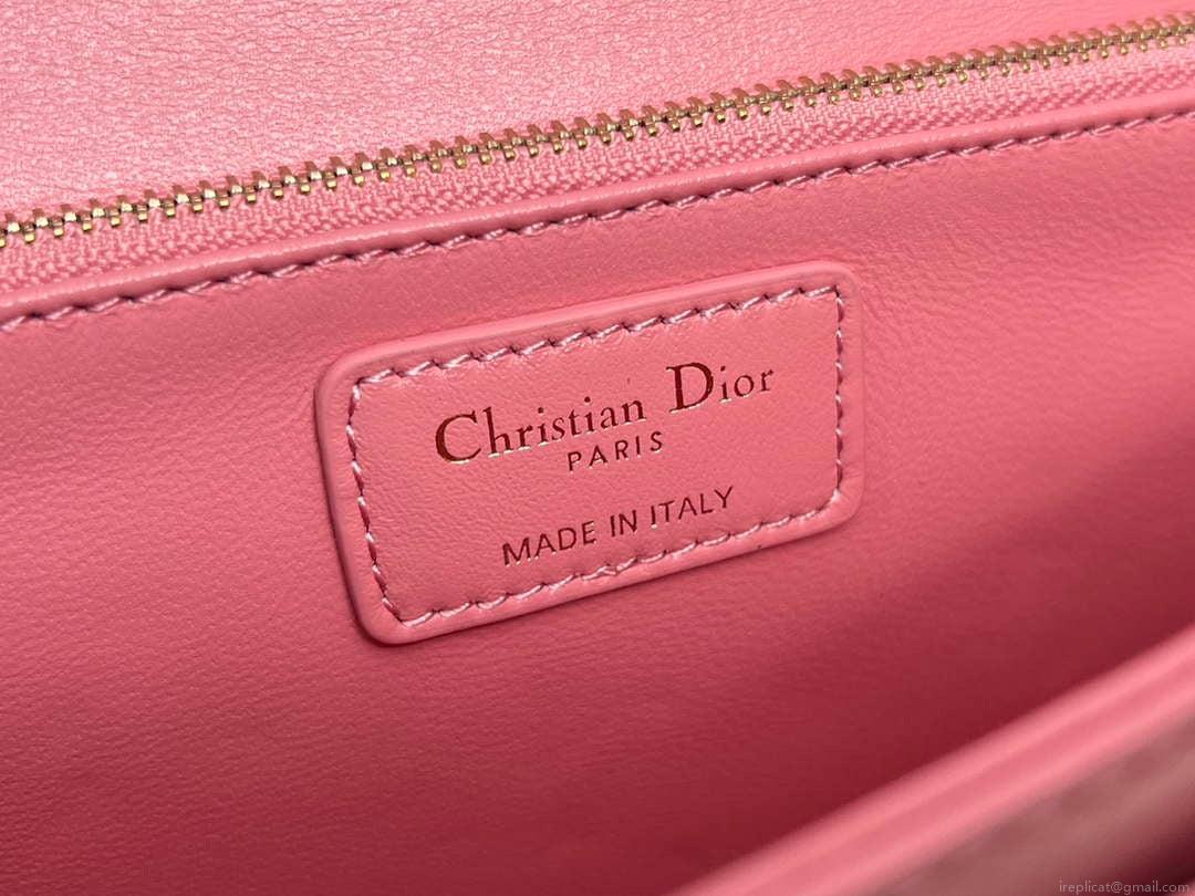 Dior M0997 My Dior Top Handle Bag Pink Cannage Lambskin