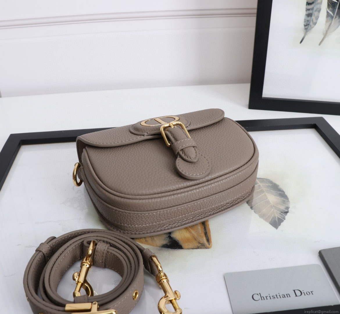 Dior M9317 Crossbody small dior Bobby bag Pacific Gray box Calfskin