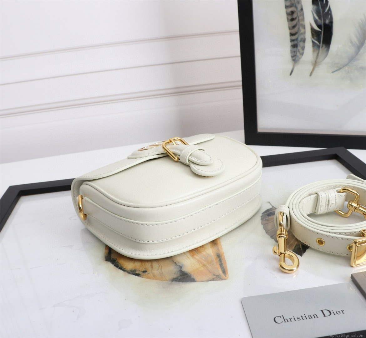 Dior M9317 Crossbody small dior Bobby bag White box Calfskin