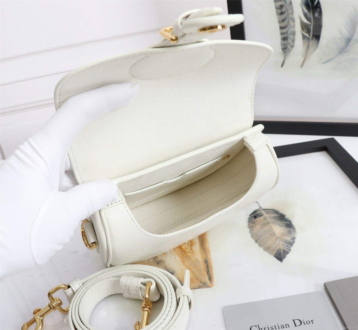 Dior M9317 Crossbody small dior Bobby bag White box Calfskin