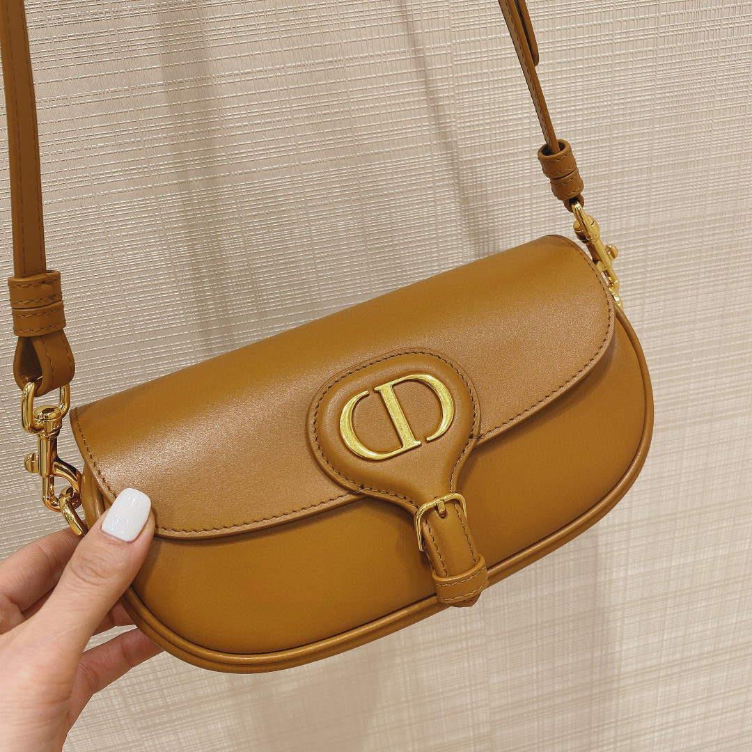 Dior M9327 dior Bobby bag East West Brown Box Calfskin
