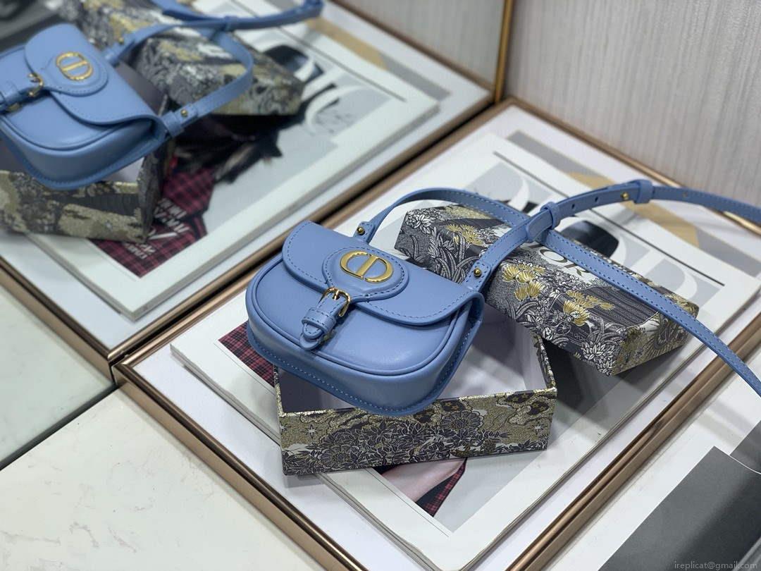 Dior M2278 Mini Bobby bag Blue Box Calfskin