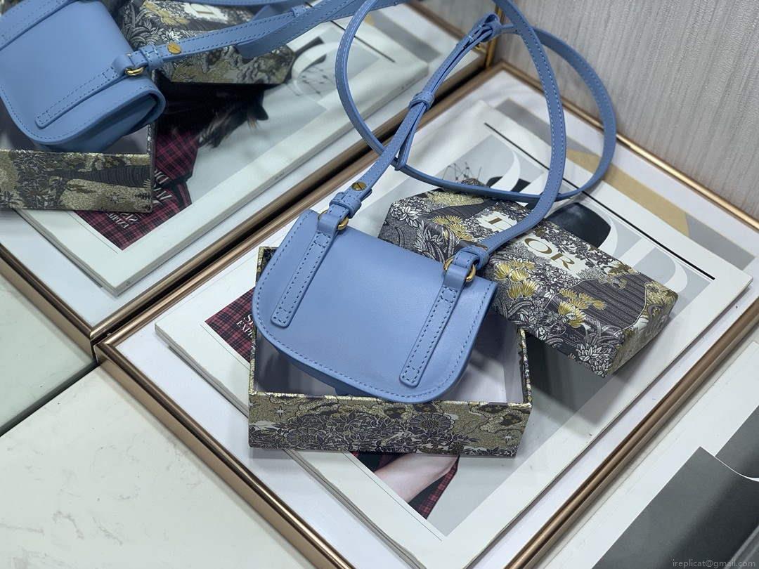 Dior M2278 Mini Bobby bag Blue Box Calfskin
