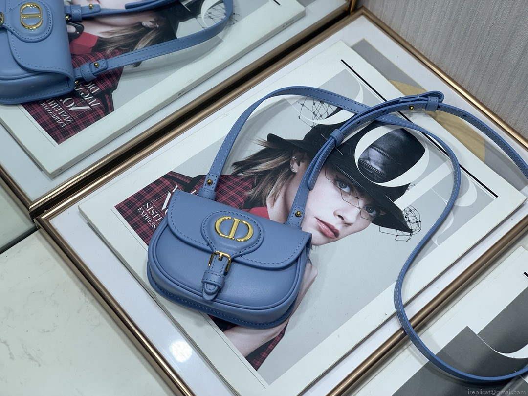 Dior M2278 Mini Bobby bag Blue Box Calfskin