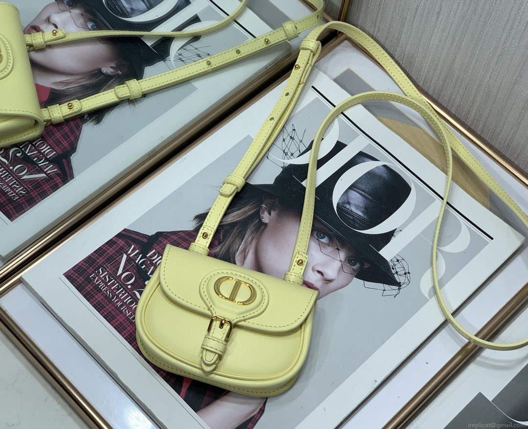 Dior M2278 Mini Bobby bag Yellow Box Calfskin