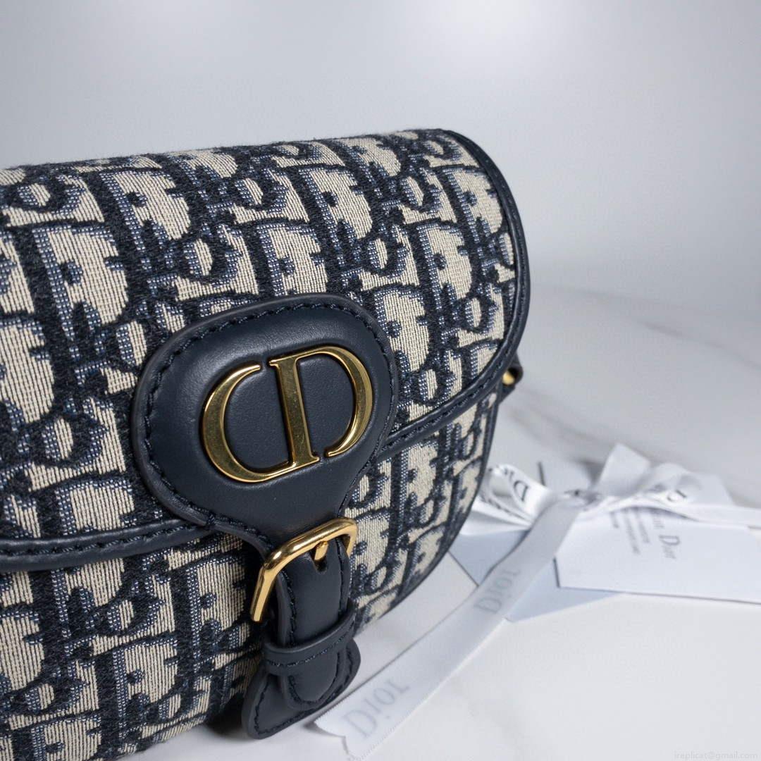 Dior M9319 Dior Bobby Medium Bag Oblique Jacquard Navy Blue