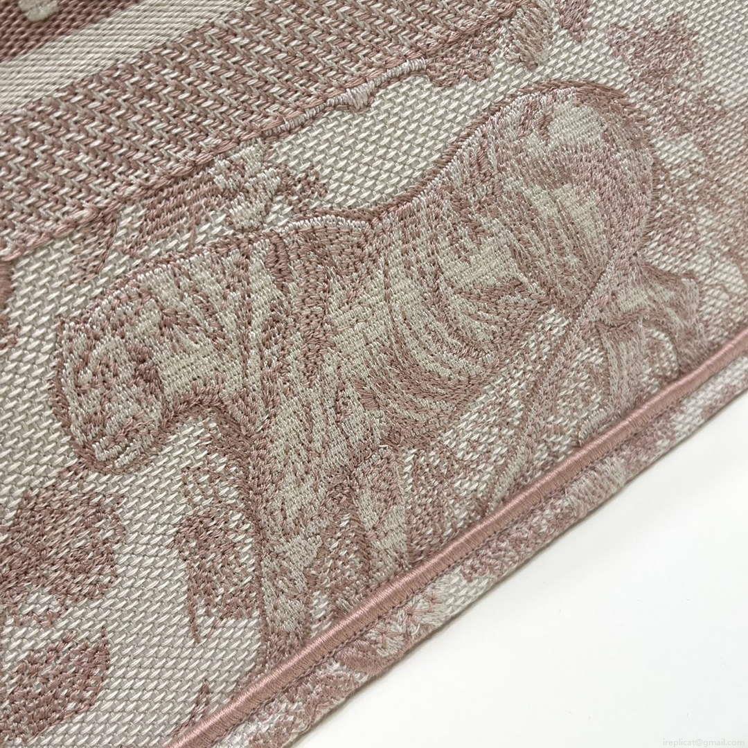Dior Book Tote M1296 Medium Toile de Jouy Embroidery M0074
