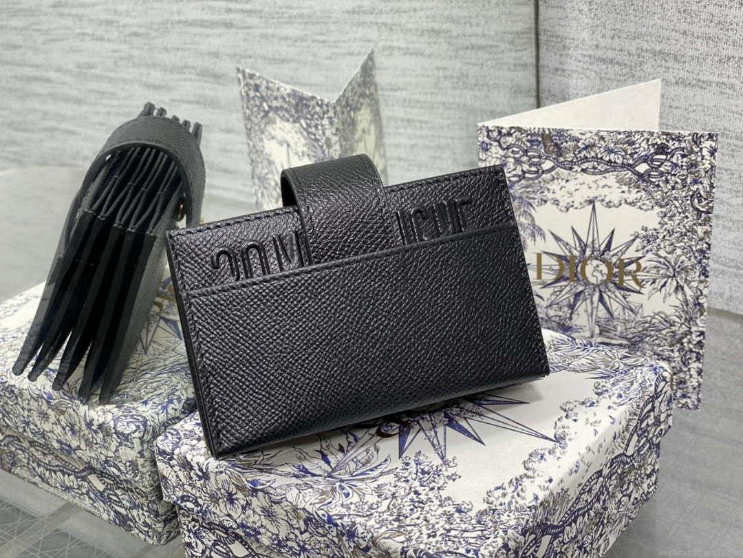 Dior 30 MONTAIGNE 5-Gate Card Holder Organ Card Holder S2058 Grained Calfskin D0012