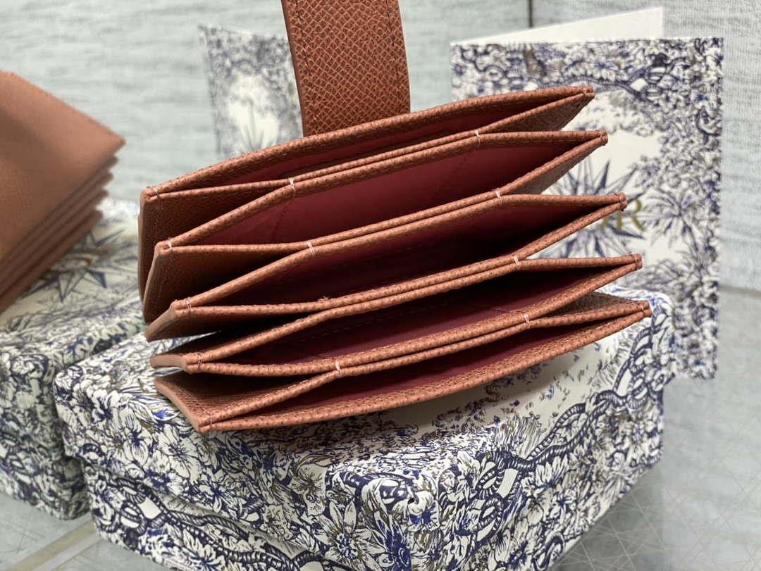 Dior 30 MONTAIGNE 5-Gate Card Holder Organ Card Holder S2058 Grained Calfskin D0014