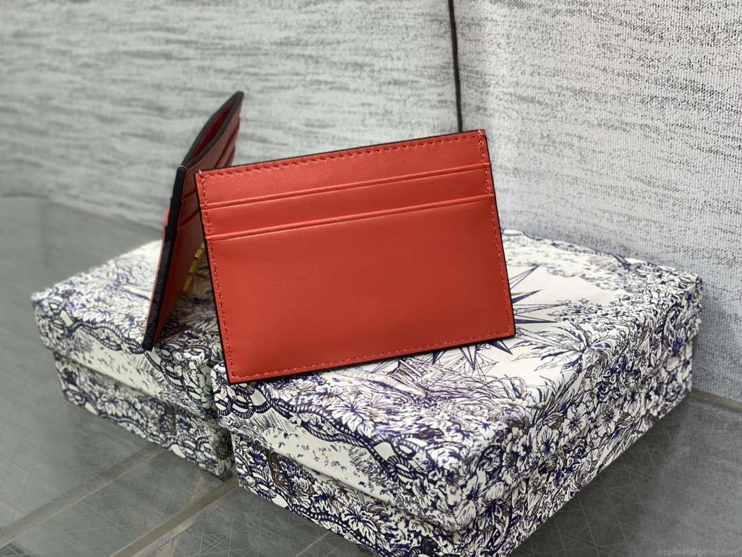 Dior Five-Slot Card Holder S5130 Grained Calfskin D0023