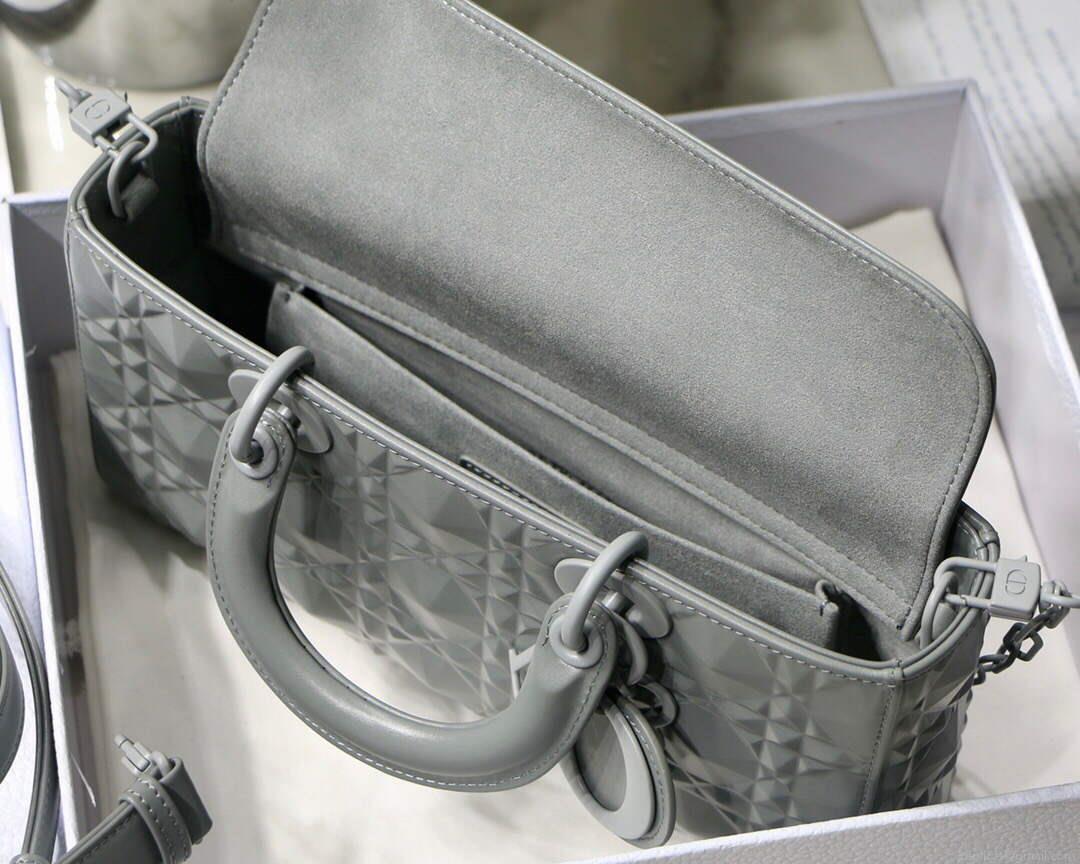 Dior M0540 Lady D-joy Calfskin Bag Gray