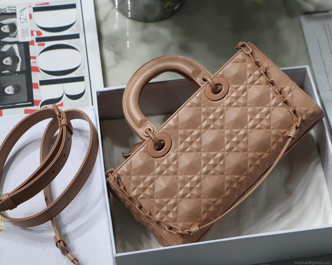 Dior M0540 Lady D-joy Calfskin Bag Pink