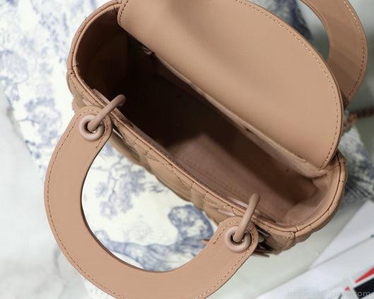 Dior M0505 Mini Dior Lady Bag Cannage lambskin Tan