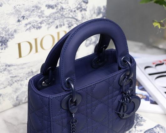 Dior M0505 Mini Dior Lady Bag Navy Blue Cannage Lambskin